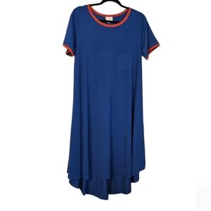 Lularoe Women's Blue Carly Dress Size M